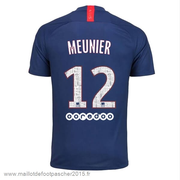 Maillot Foot Achat NO.12 Meunier Domicile Maillot Paris Saint Germain 2019 2020 Bleu