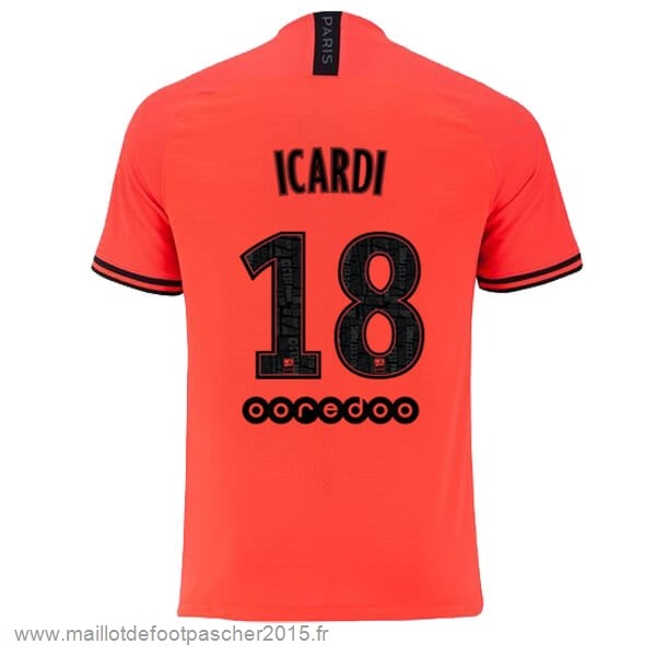 Maillot Foot Achat NO.18 Icardi Exterieur Maillot Paris Saint Germain 2019 2020 Orange