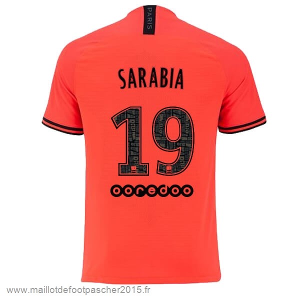 Maillot Foot Achat NO.19 Sarabia Exterieur Maillot Paris Saint Germain 2019 2020 Orange
