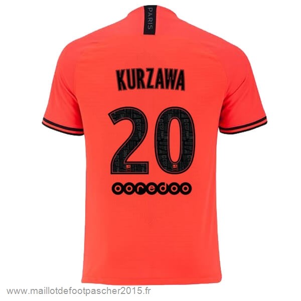 Maillot Foot Achat NO.20 Kurzawa Exterieur Maillot Paris Saint Germain 2019 2020 Orange