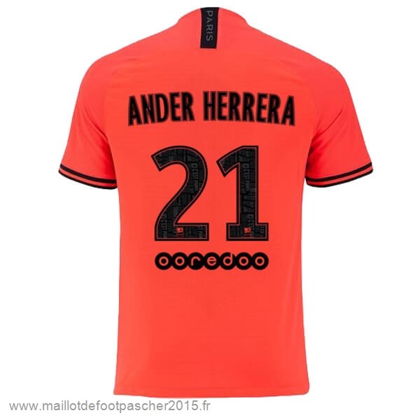 Maillot Foot Achat NO.21 Ander Herrera Exterieur Maillot Paris Saint Germain 2019 2020 Orange