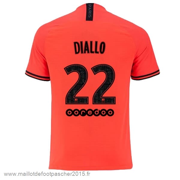 Maillot Foot Achat NO.22 Diallo Exterieur Maillot Paris Saint Germain 2019 2020 Orange