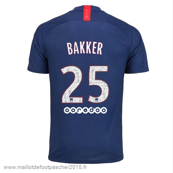 Maillot Foot Achat NO.25 Bakker Domicile Maillot Paris Saint Germain 2019 2020 Bleu