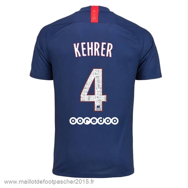 Maillot Foot Achat NO.4 Kehrer Domicile Maillot Paris Saint Germain 2019 2020 Bleu