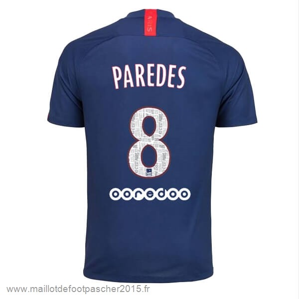 Maillot Foot Achat NO.8 Paredes Domicile Maillot Paris Saint Germain 2019 2020 Bleu