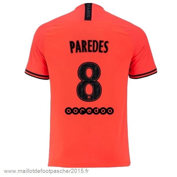 Maillot Foot Achat NO.8 Paredes Exterieur Maillot Paris Saint Germain 2019 2020 Orange