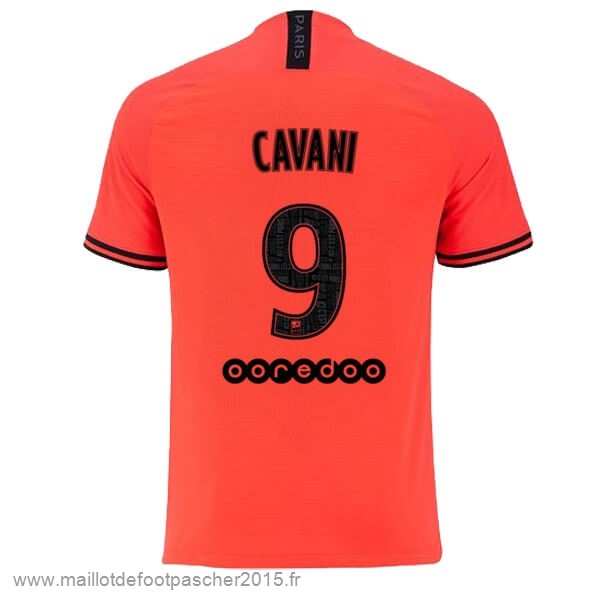 Maillot Foot Achat NO.9 Cavani Exterieur Maillot Paris Saint Germain 2019 2020 Orange