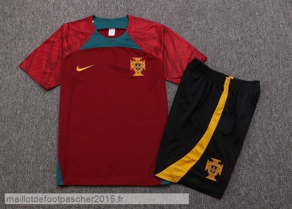 Maillot Foot Achat Entrainement Ensemble Complet Portugal 2022 Rouge I Vert Noir