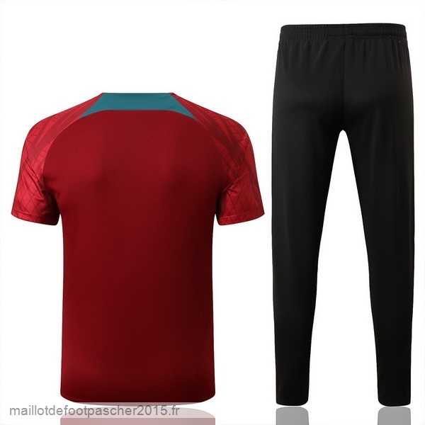 Maillot Foot Achat Entrainement Ensemble Complet Portugal 2022 Rouge Vert Noir