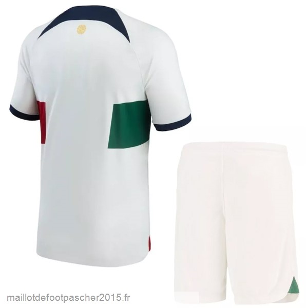 Maillot Foot Achat Exterieur Conjunto De Enfant Portugal 2022 Blanc