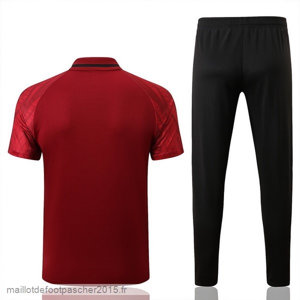 Maillot Foot Achat Ensemble Complet Polo Portugal 2022 Rouge Noir