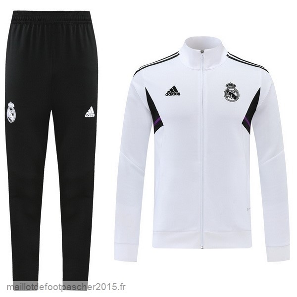 Maillot Foot Achat Survêtements Real Madrid 2022 2023 Blanc II Noir