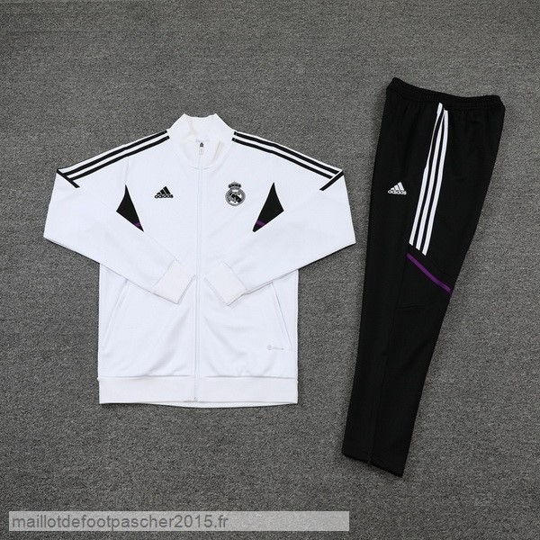 Maillot Foot Achat Survêtements Real Madrid 2022 2023 Blanc II Noir