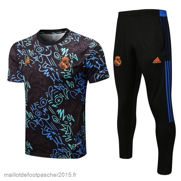 Maillot Foot Achat Entrainement Ensemble Complet Real Madrid 2022 2023 Noir I Vert