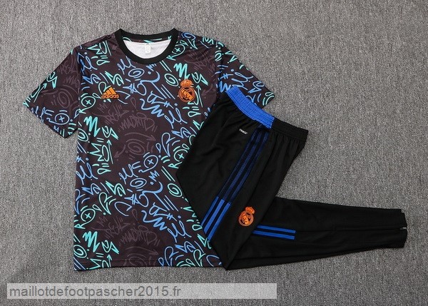 Maillot Foot Achat Entrainement Ensemble Complet Real Madrid 2022 2023 Noir I Vert