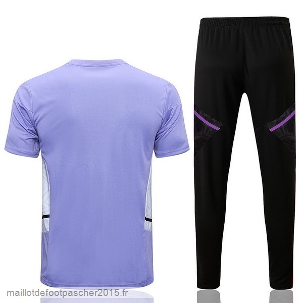Maillot Foot Achat Entrainement Ensemble Complet Real Madrid 2022 2023 Purpura Noir