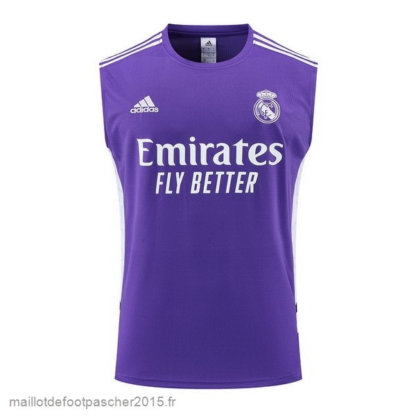Maillot Foot Achat Maillot Sans Manches Real Madrid 2022 2023 Purpura Blanc