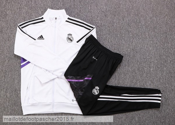Maillot Foot Achat Survêtements Enfant Real Madrid 2022 2023 Blanc I Noir