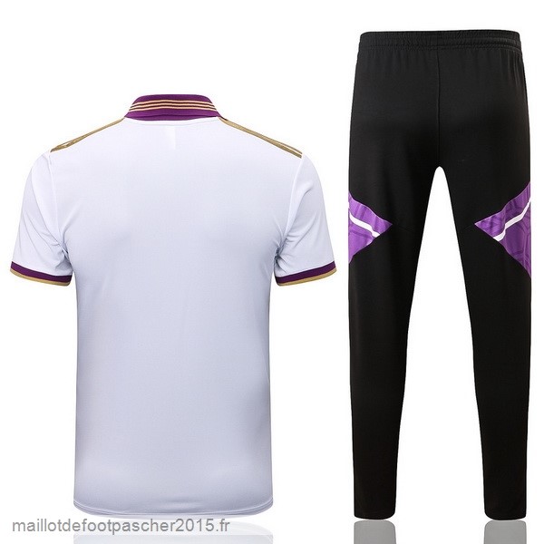 Maillot Foot Achat Ensemble Complet Polo Real Madrid 2022 2023 Blanc Purpura