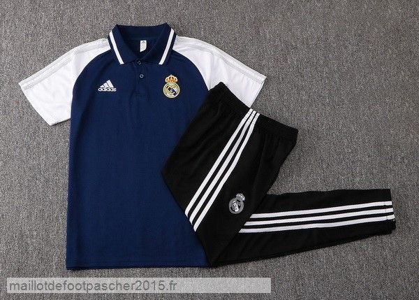 Maillot Foot Achat Ensemble Complet Polo Real Madrid 2022 2023 Noir Blanc