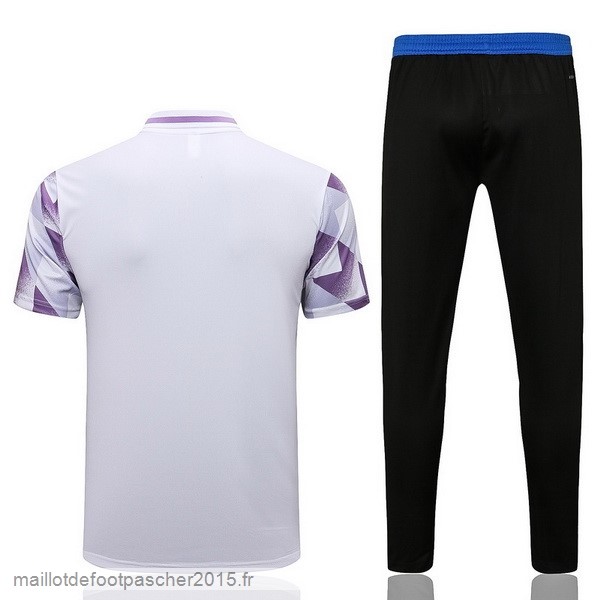 Maillot Foot Achat Ensemble Complet Polo Real Madrid 2022 2023 Purpura Blanc