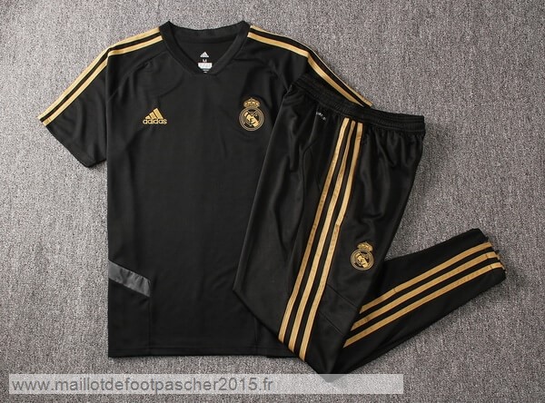 Maillot Foot Achat Entrainement Conjunto Completo Real Madrid 2019 2020 Noir Jaune