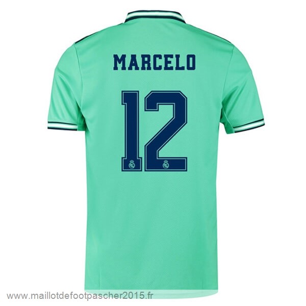 Maillot Foot Achat NO.12 Marcelo Third Maillot Real Madrid 2019 2020 Vert