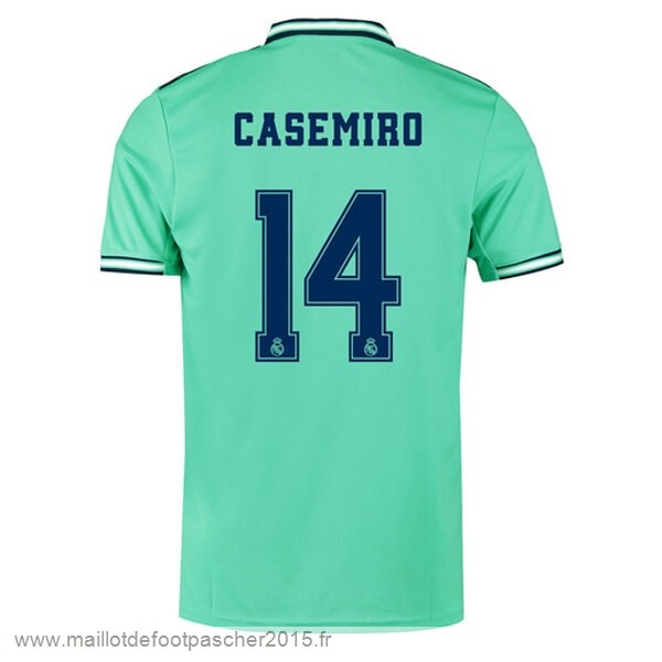 Maillot Foot Achat NO.14 Casemiro Third Maillot Real Madrid 2019 2020 Vert