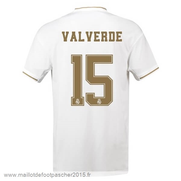 Maillot Foot Achat NO.15 ValVert Domicile Maillot Real Madrid 2019 2020 Blanc