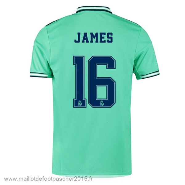 Maillot Foot Achat NO.16 James Third Maillot Real Madrid 2019 2020 Vert
