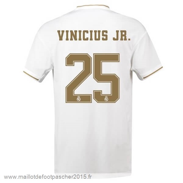 Maillot Foot Achat NO.25 Vinicius JR. Domicile Maillot Real Madrid 2019 2020 Blanc