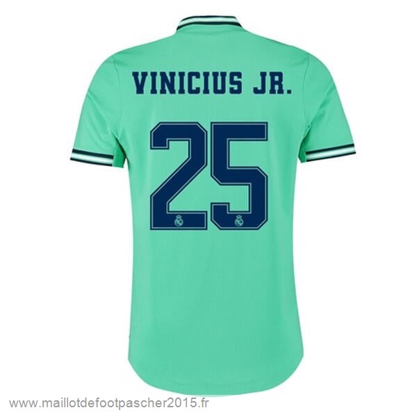 Maillot Foot Achat NO.25 Vinicius JR. Third Maillot Real Madrid 2019 2020 Vert