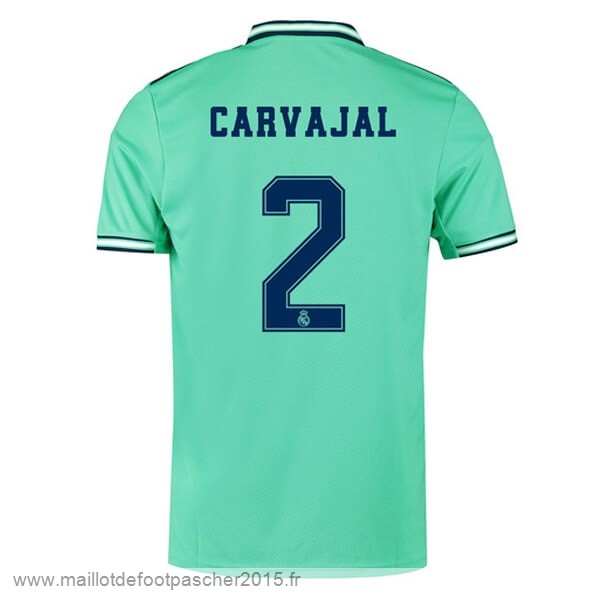 Maillot Foot Achat NO.2 Carvajal Third Maillot Real Madrid 2019 2020 Vert