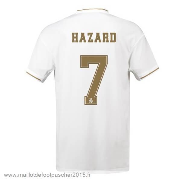 Maillot Foot Achat NO.7 Hazard Domicile Maillot Real Madrid 2019 2020 Blanc