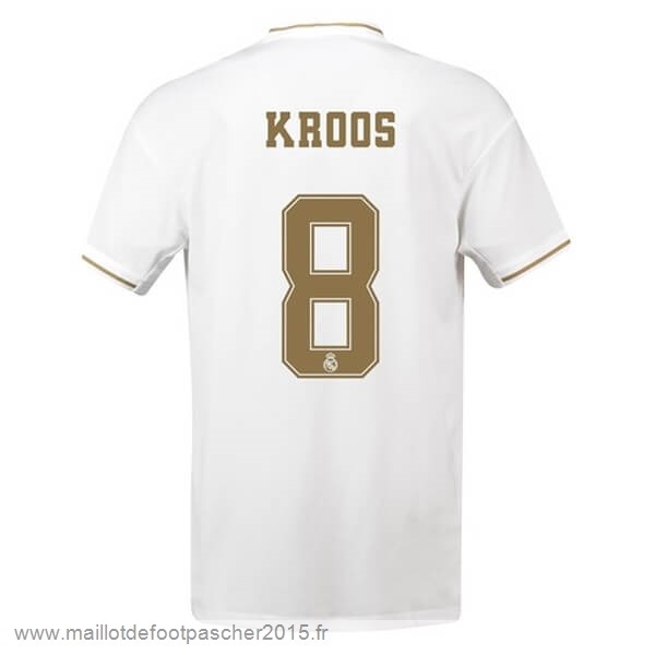 Maillot Foot Achat NO.8 Kroos Domicile Maillot Real Madrid 2019 2020 Blanc