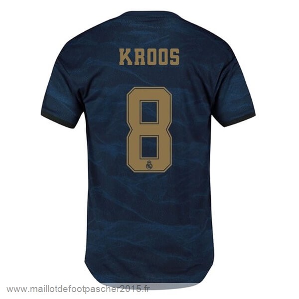 Maillot Foot Achat NO.8 Kroos Exterieur Maillot Real Madrid 2019 2020 Bleu