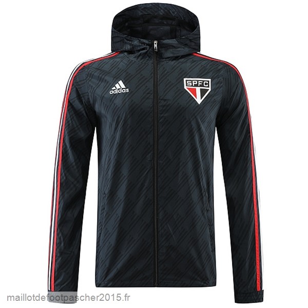 Maillot Foot Achat Coupe Vent São Paulo 2022 2023 Noir Rouge