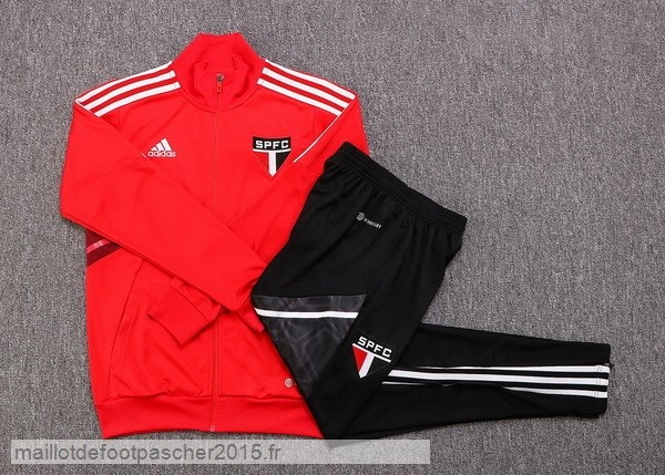 Maillot Foot Achat Survêtements São Paulo 2022 2023 Rouge Noir