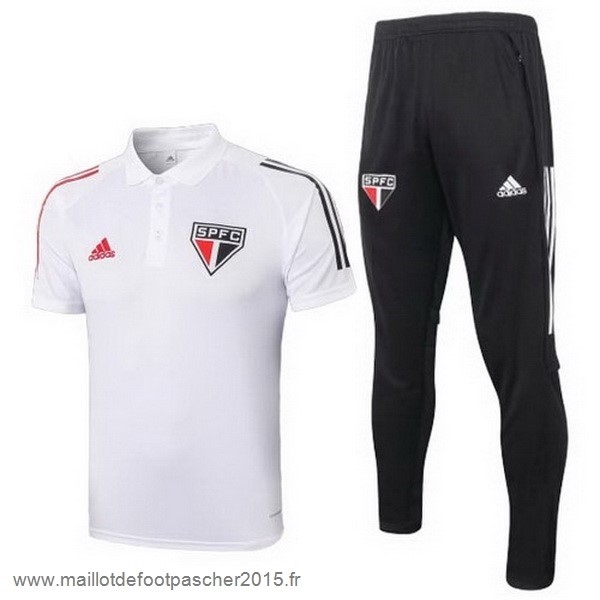 Maillot Foot Achat Ensemble Complet Polo São Paulo 2020 2021 Blanc