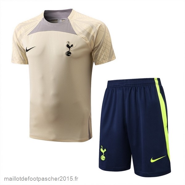 Maillot Foot Achat Entrainement Ensemble Complet Tottenham Hotspur 2022 2023 Jaune I Noir