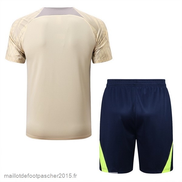 Maillot Foot Achat Entrainement Ensemble Complet Tottenham Hotspur 2022 2023 Jaune I Noir