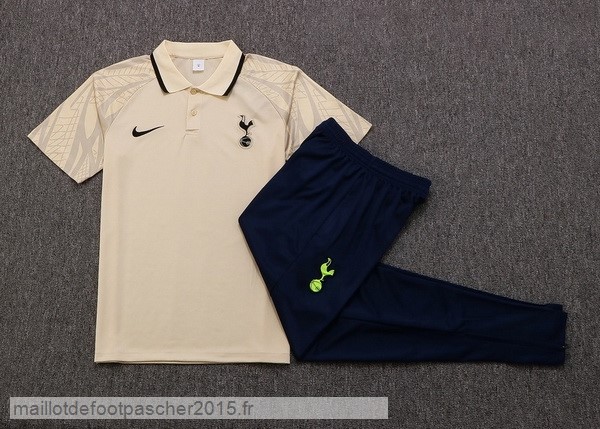 Maillot Foot Achat Ensemble Complet Polo Tottenham Hotspur 2022 2023 Jaune Noir