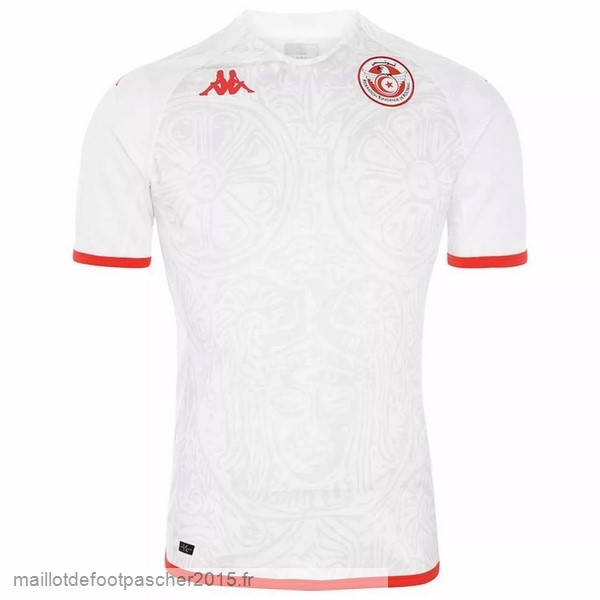 Maillot Foot Achat Thailande Exterieur Maillot Tunisie 2022 Blanc