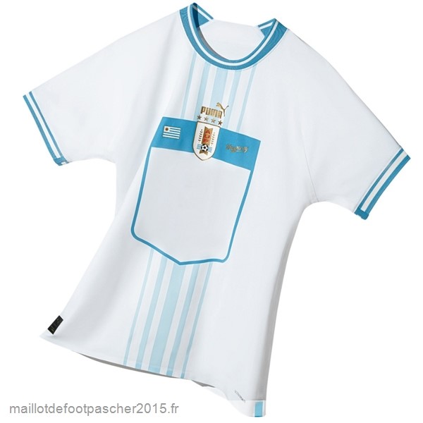 Maillot Foot Achat Thailande Exterieur Maillot Uruguay 2022 Blanc